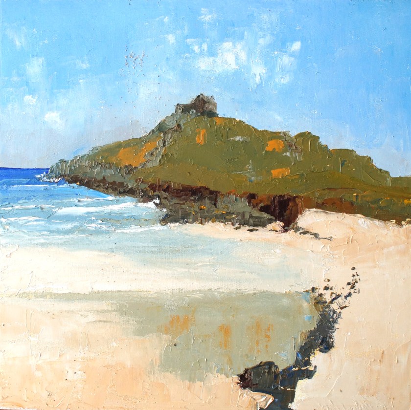 Plein air beach painting