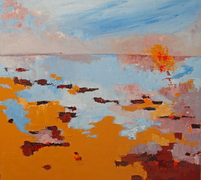 Abstract imressionist painting oil on canvas