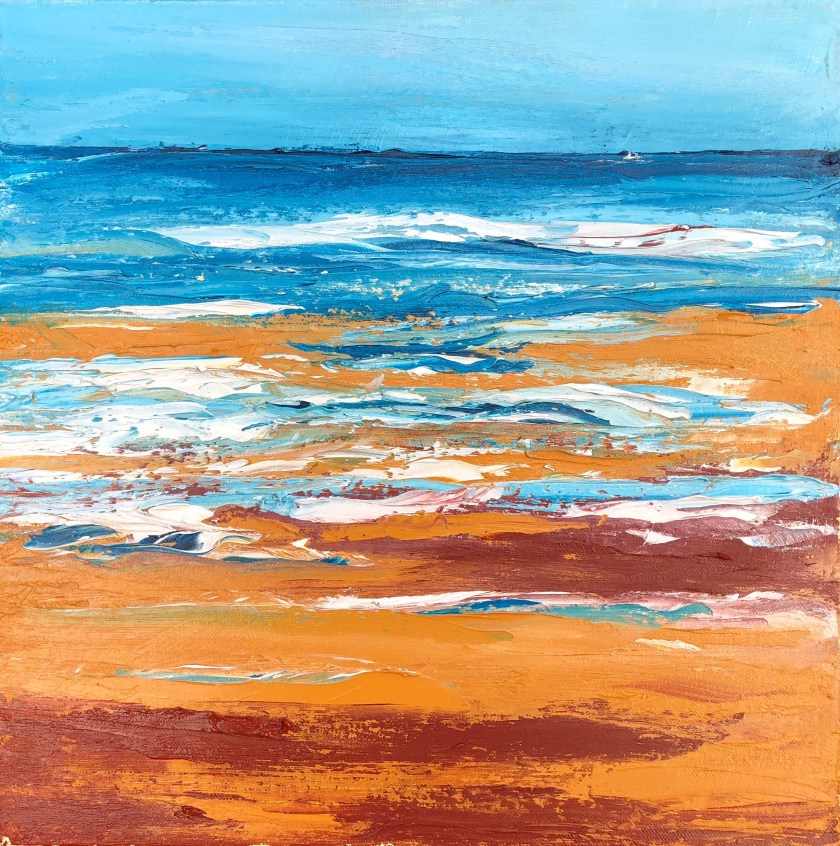 Surf and Sand oil painting seascape