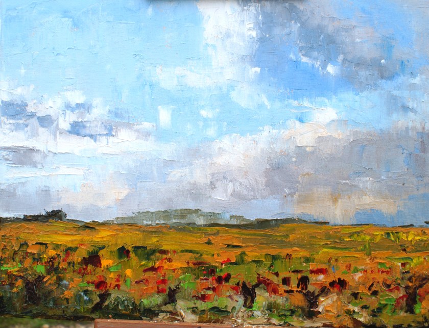 Plein air vineyard painting