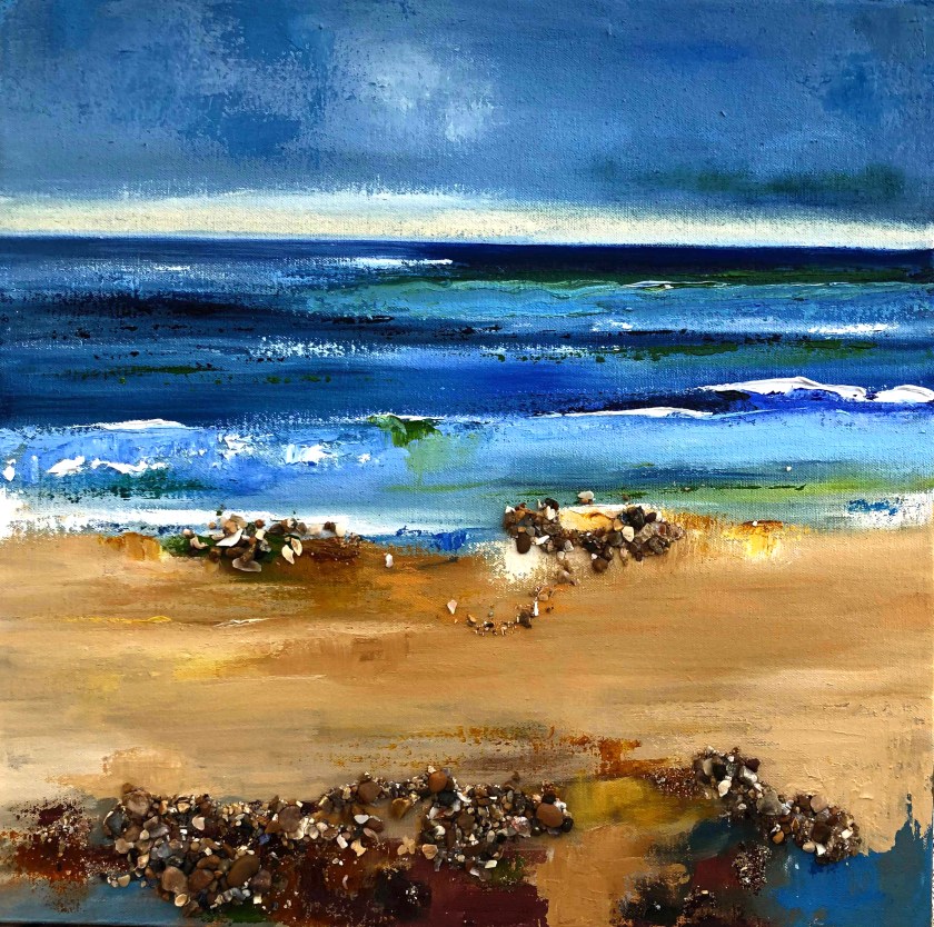 Shells on the Seashore small oil painting for saleSeashore