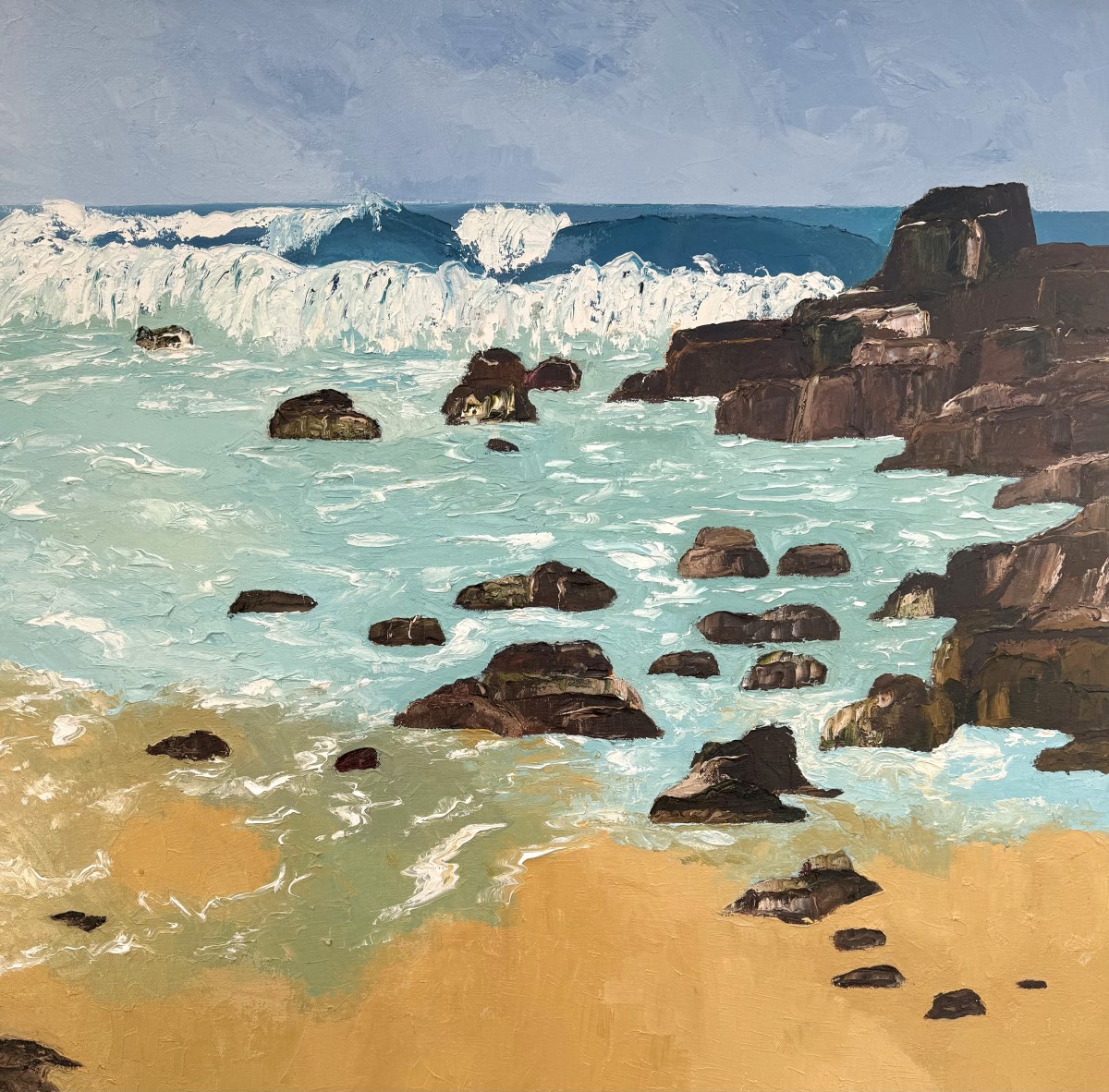 Rocks and Surf at St Ives