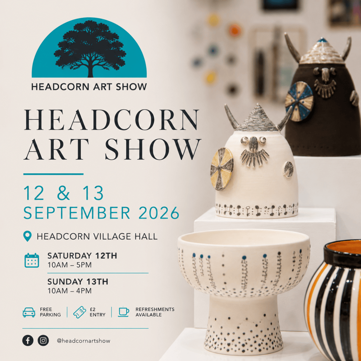 Poster for Headcorn Art Show on 13th and 14th September